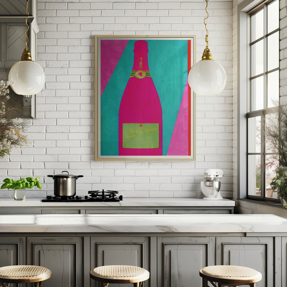 Pink Champagne Poster - Corkframes.com