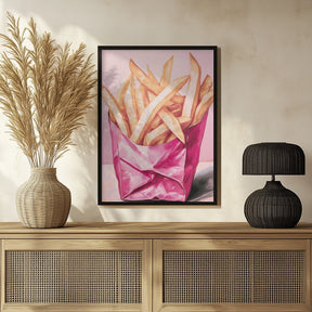 Pink Fries Poster - Corkframes.com