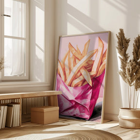 Pink Fries Poster - Corkframes.com