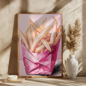 Pink Fries Poster - Corkframes.com