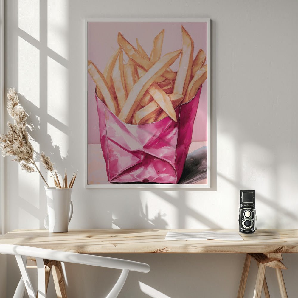 Pink Fries Poster - Corkframes.com