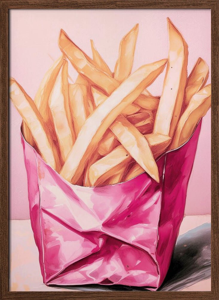 Pink Fries Poster - Corkframes.com