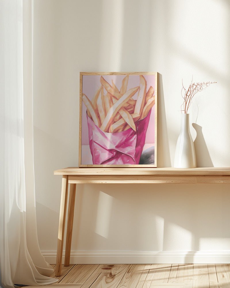 Pink Fries Poster - Corkframes.com