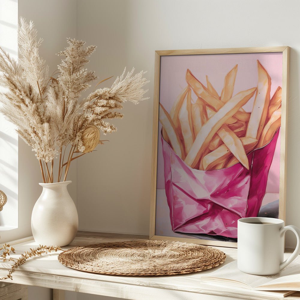 Pink Fries Poster - Corkframes.com