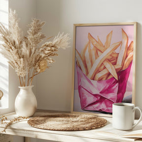 Pink Fries Poster - Corkframes.com