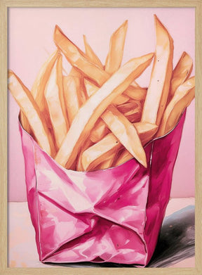 Pink Fries Poster - Corkframes.com