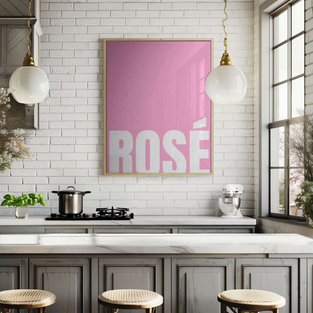 Pink Rosé Poster - Corkframes.com