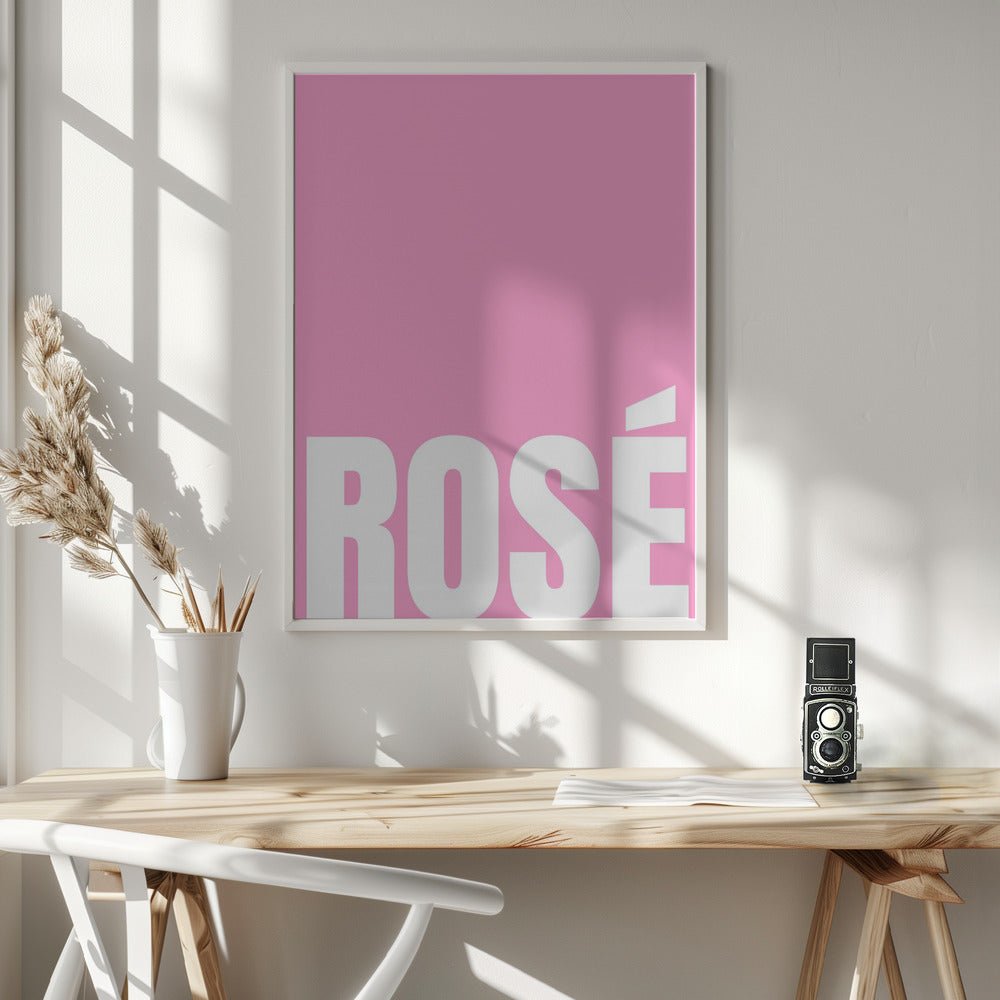 Pink Rosé Poster - Corkframes.com