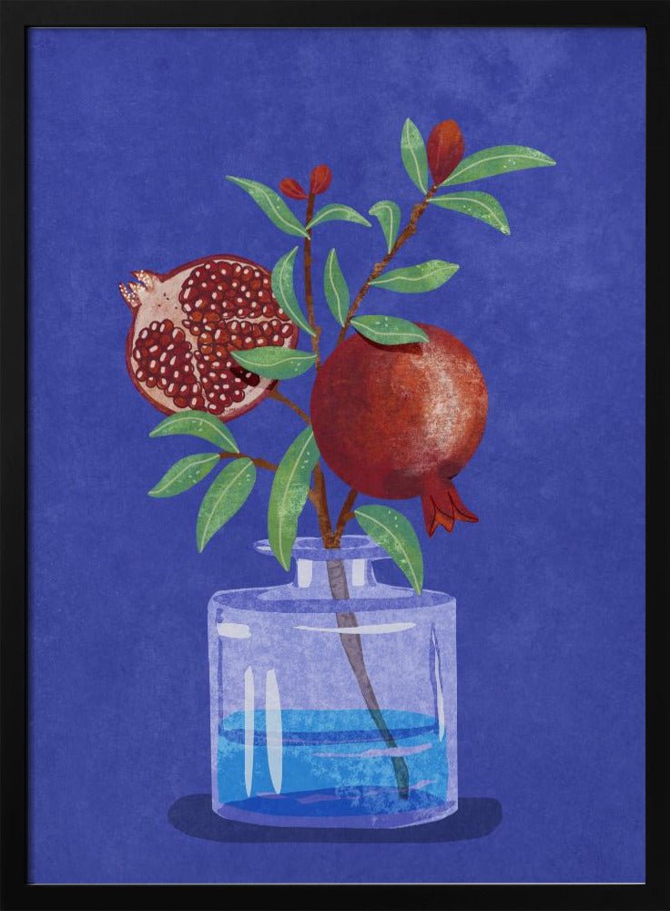 Pomegranate In Vase Poster - Corkframes.com