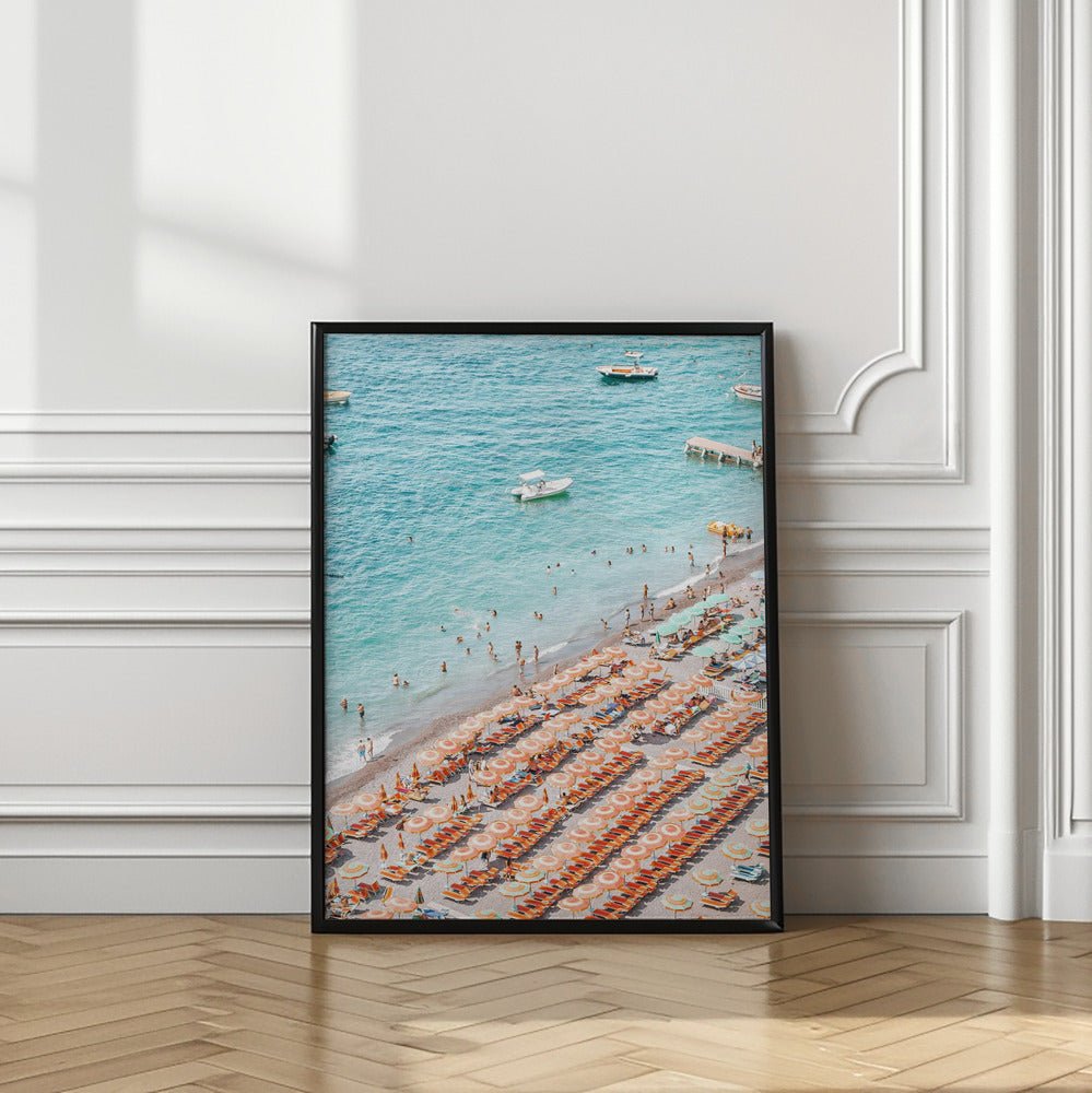 Positano Beach Scene Poster - Corkframes.com