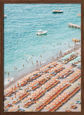 Positano Beach Scene Poster - Corkframes.com