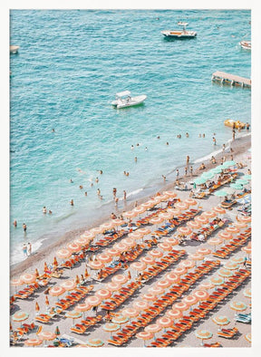 Positano Beach Scene Poster - Corkframes.com