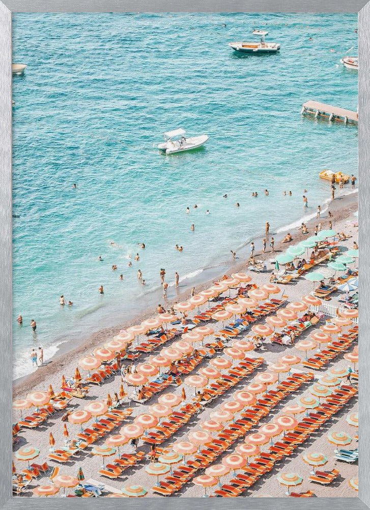 Positano Beach Scene Poster - Corkframes.com