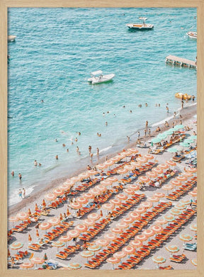 Positano Beach Scene Poster - Corkframes.com