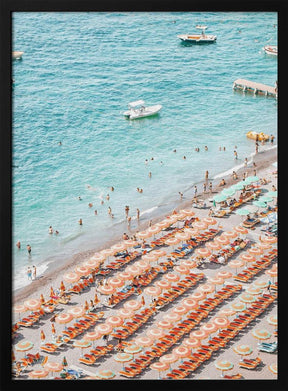 Positano Beach Scene Poster - Corkframes.com