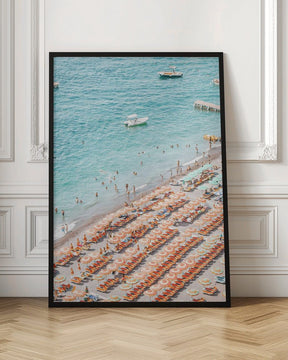 Positano Beach Scene Poster - Corkframes.com