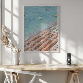 Positano Beach Scene Poster - Corkframes.com