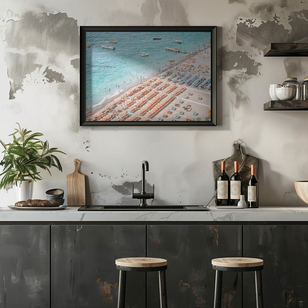 Positano Beach Vertical Poster - Corkframes.com