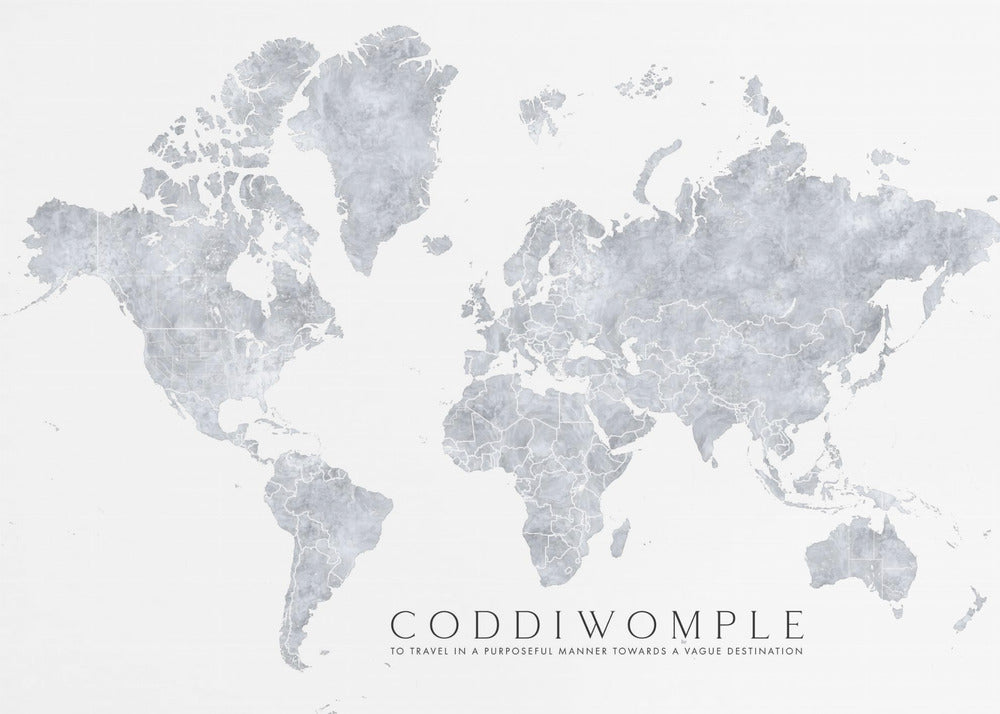 Coddiwomple world map Poster