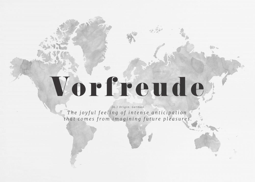 Vorfreude world map Poster