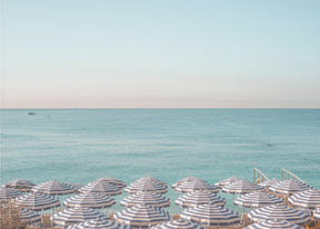 Riviera Beach Umbrellas Poster