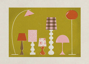 Mid Century Modern Lamps Poster