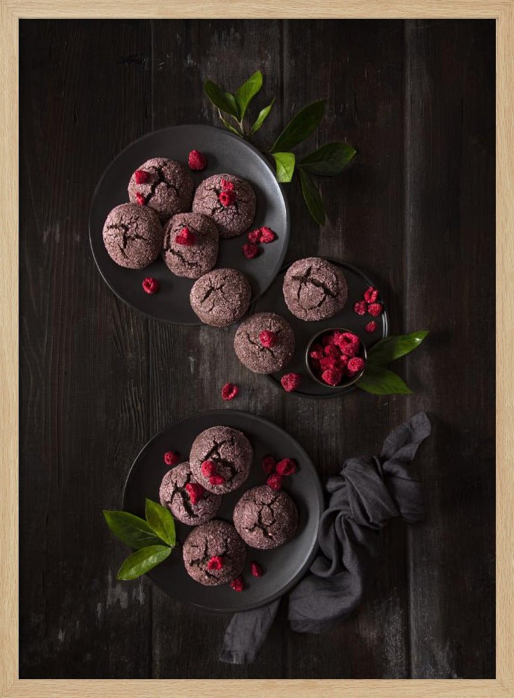 Raspberry Chocolate Crinkle Cookies Poster - Corkframes.com