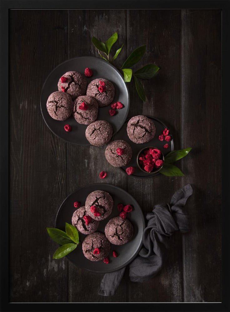 Raspberry Chocolate Crinkle Cookies Poster - Corkframes.com