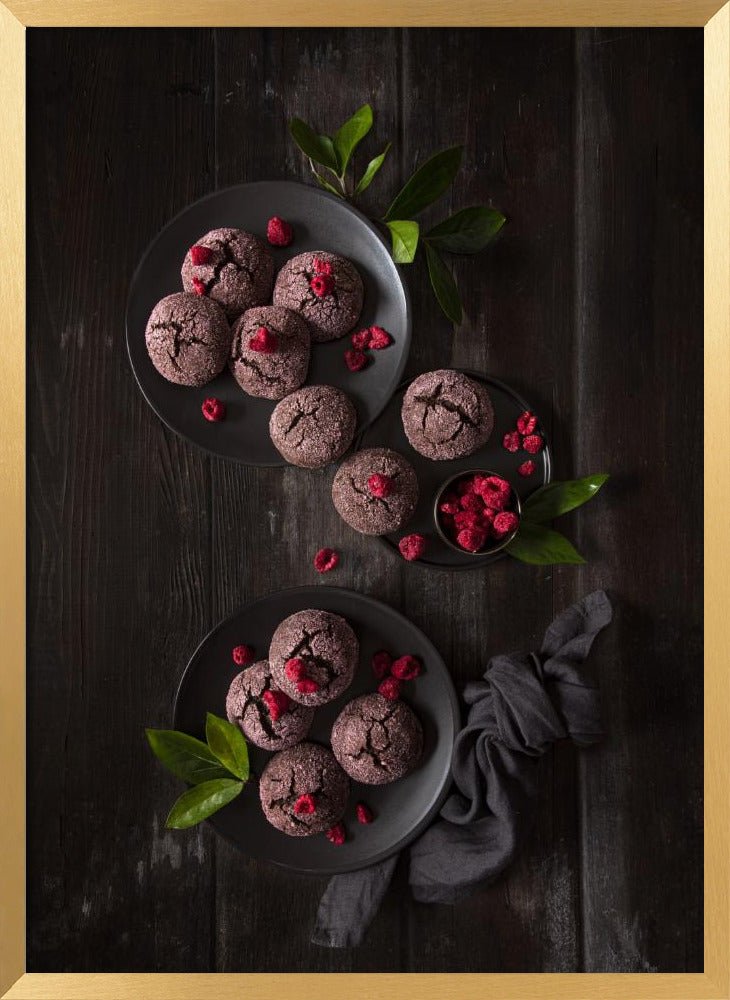 Raspberry Chocolate Crinkle Cookies Poster - Corkframes.com