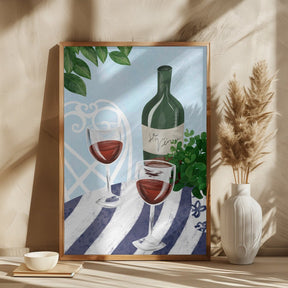 Red Wine Under The Tree Poster - Corkframes.com