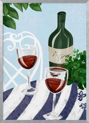 Red Wine Under The Tree Poster - Corkframes.com