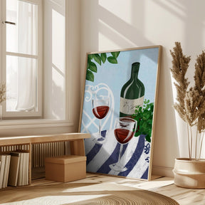 Red Wine Under The Tree Poster - Corkframes.com