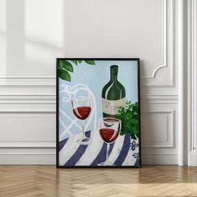 Red Wine Under The Tree Poster - Corkframes.com