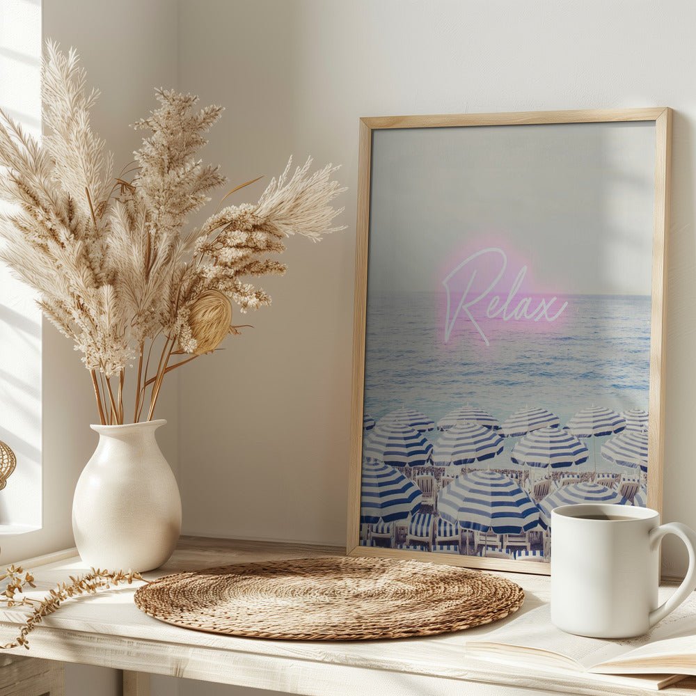 Relax Neon Riviera Poster - Corkframes.com