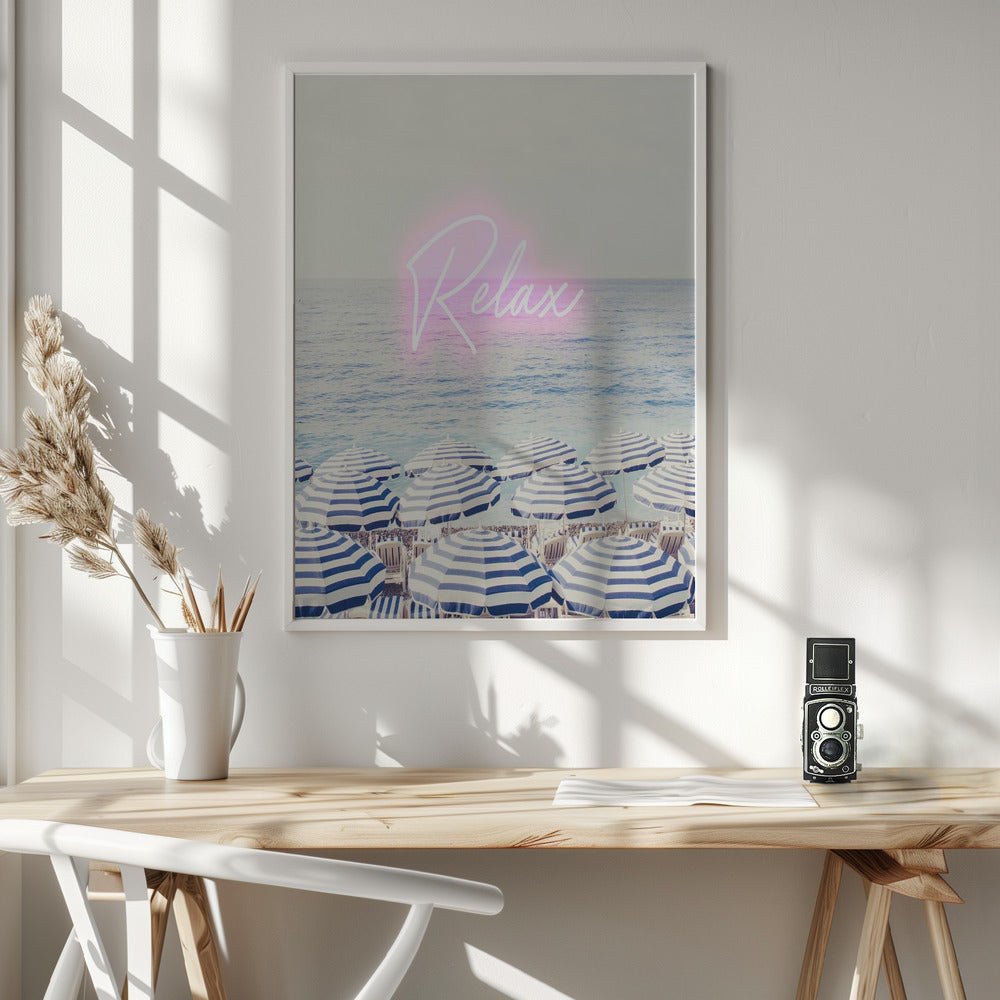 Relax Neon Riviera Poster - Corkframes.com