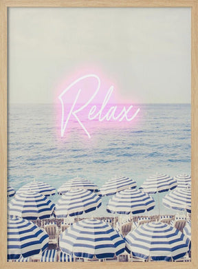 Relax Neon Riviera Poster - Corkframes.com