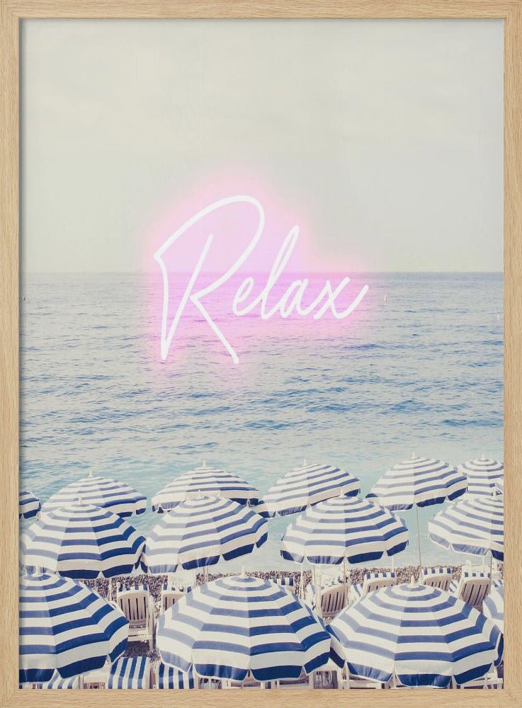 Relax Neon Riviera Poster - Corkframes.com