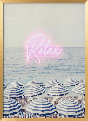 Relax Neon Riviera Poster - Corkframes.com