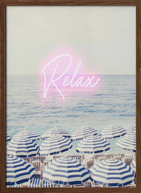 Relax Neon Riviera Poster - Corkframes.com