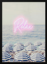 Relax Neon Riviera Poster - Corkframes.com