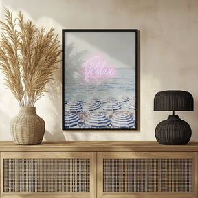 Relax Neon Riviera Poster - Corkframes.com