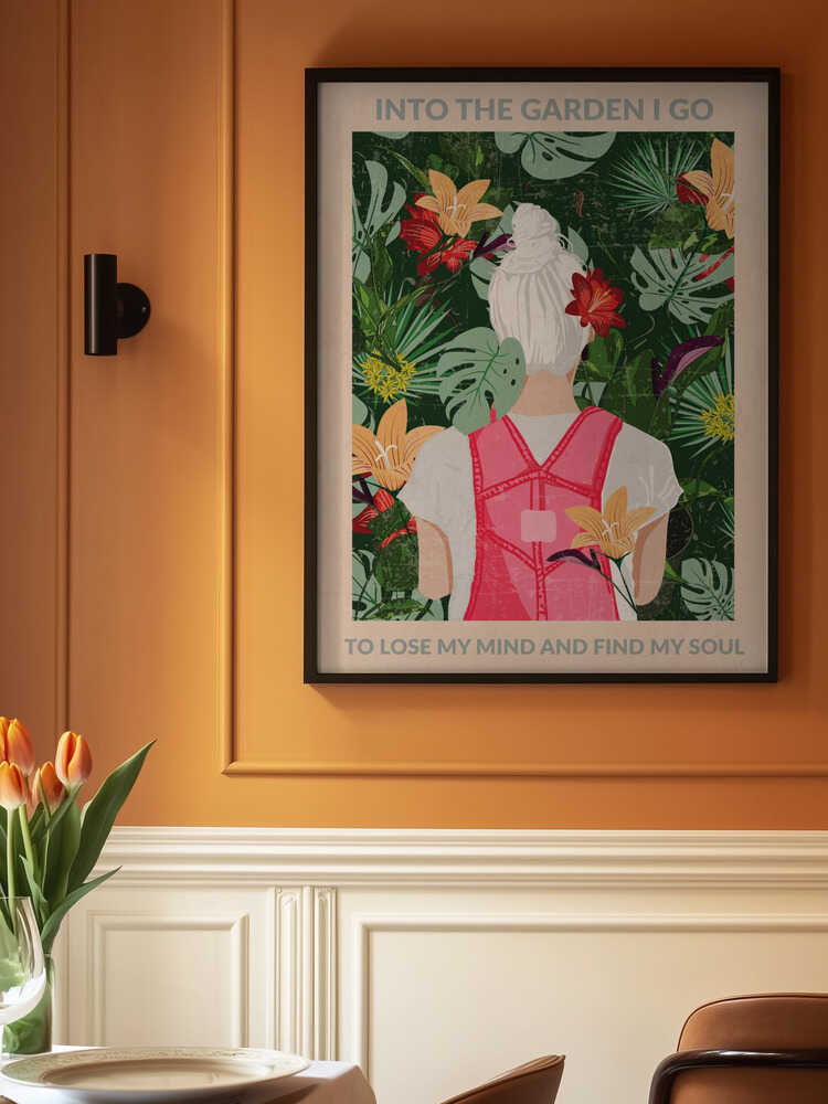 Into the Garden (grey) Poster
