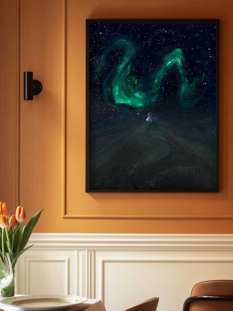 Under the Northern lights Poster