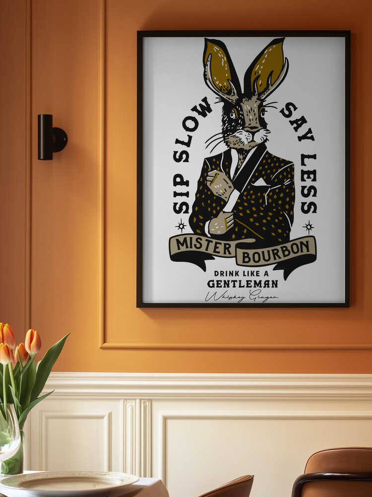 Mister Bourbon Jackalope In Smoking Jacket Poster
