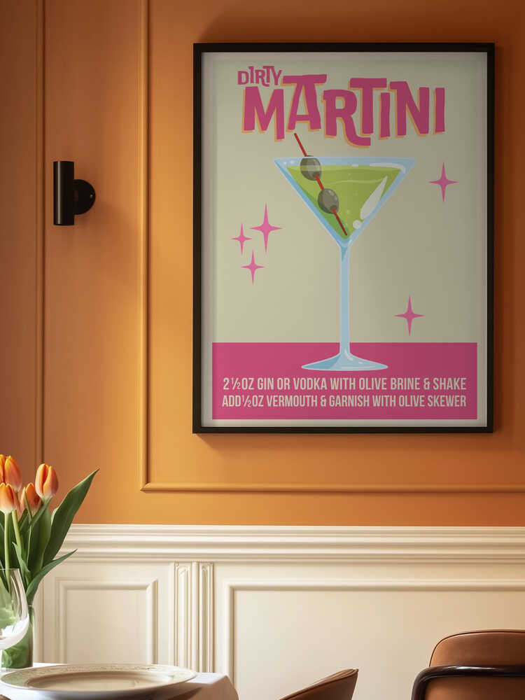 Dirty Martini Cocktail 01.png Poster