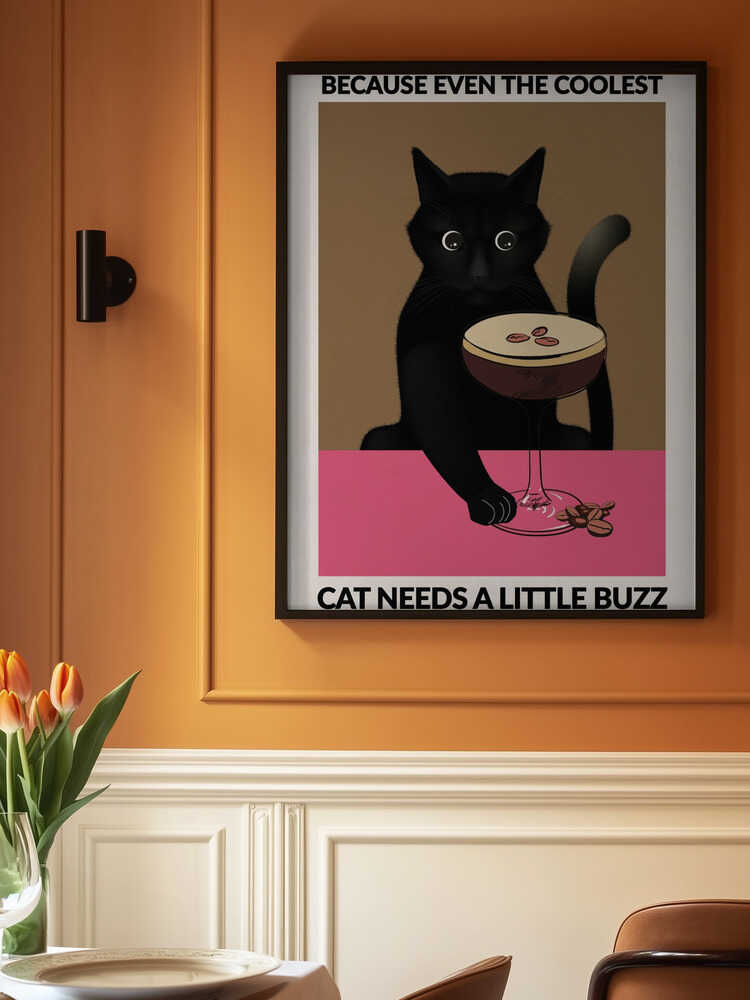 A4 Cat & Espresso 01.png Poster