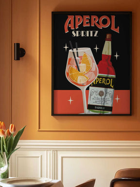 A4 Aperol Spritz 2 Black 01.png Poster