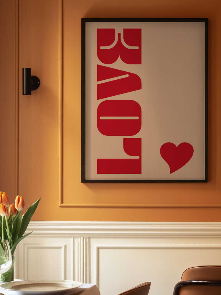 Red Bold Lettering Poster