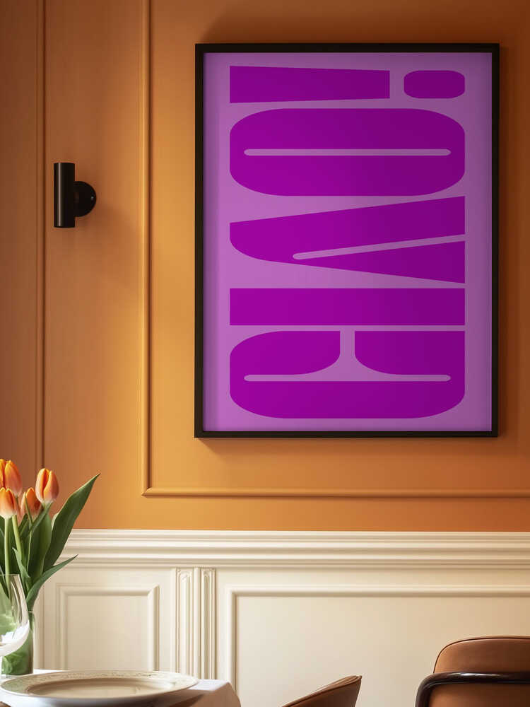 Bold Fuchsia Layers Poster