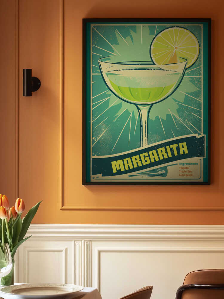 Retro Margarita Delight Poster